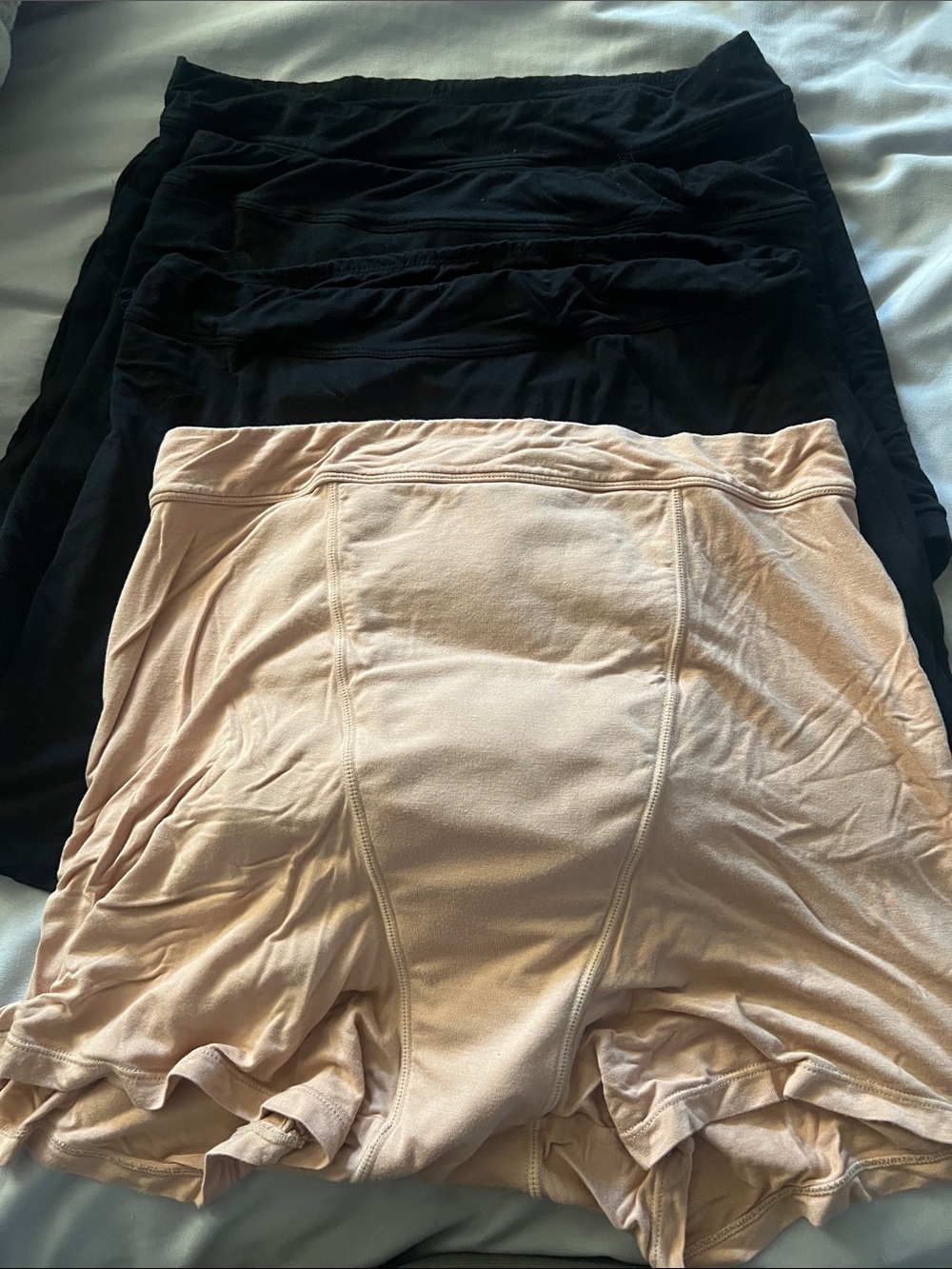 Goat Union overnight period shorts - Black and hi rise Nude